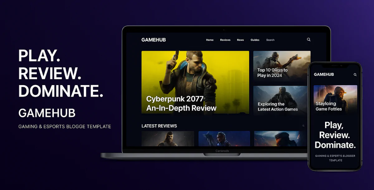 GameHub – Gaming & Esports Blog HTML Template for Streamers, Reviewers & Gaming News